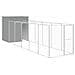 Casetta Cani Corsa Grigio Chiaro 165x659x181 Cm Acciaio Zincato - Foto miniatura 1