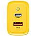 Caricabatterie Gan Usb + Usb-c 45w Microgrid, Nero / Giallo - Foto miniatura 7