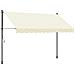 Tenda Da Sole Retrattile Crema 300x150 Cm In Tessuto E Acciaio - Foto miniatura 2