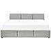 Letto Contenitore Velluto Bousse 180 X 200 Cm Grigio Chiaro - Foto miniatura 5