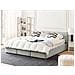 Letto Contenitore Velluto Bousse 180 X 200 Cm Grigio Chiaro - Foto miniatura 1