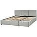 Letto Contenitore Velluto Bousse 180 X 200 Cm Grigio Chiaro - Foto miniatura 7