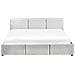 Letto Contenitore Velluto Bousse 180 X 200 Cm Grigio Chiaro - Foto miniatura 12