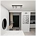 Lampada A Soffitto Fit - Nero, Grigio - Acciaio Verniciato A Polvere, Vetro - 70x17x14 Cm - Foto miniatura 5