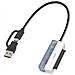 Adattatore Da Usb E Usb-c Verso Sata 2,5'' Trasferimento Dati 5 Gbit /s, Nero - Foto miniatura 1