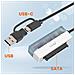 Adattatore Da Usb E Usb-c Verso Sata 2,5'' Trasferimento Dati 5 Gbit /s, Nero - Foto miniatura 3
