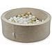Ballenbak 90x30cm Fluweel Zacht Beige - Foto miniatura 1