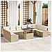 Set Divano da Giardino in 11 Pezzi con Cuscini Beige in Rattan Sintetico - Foto miniatura 2