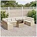 Set Divano da Giardino in 11 Pezzi con Cuscini Beige in Rattan Sintetico - Foto miniatura 3