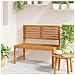 Panchina da giardino  100x50x91 cm in legno solido di acacia - Foto miniatura 2