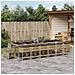 Set Pranzo da Giardino 17 pz con Cuscini Beige Misto Polyrattan - Foto miniatura 2