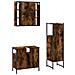 Set Mobili da Bagno 3 pz Rovere Fumo in Legno Multistrato - Foto miniatura 8