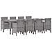 Set da Pranzo per Giardino 9 pcs Bianco Rattan Polt - Foto miniatura 1