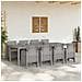 Set da Pranzo per Giardino 9 pcs Bianco Rattan Polt - Foto miniatura 3