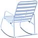 Sedia A Dondolo Da Giardino Turi Metallo Azzurro - Foto miniatura 4
