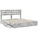 Letto con Contenitore con testiera Grigio cemento 200 x 200 cm - Foto miniatura 5