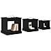 Tavolino da salotto 3 pcs Rovere Nero Legno multistrato - Foto miniatura 3