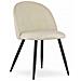 Sedia BELLO in velluto beige con gambe in metallo nero x2 - Foto miniatura 2