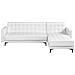 Divano Letto Angolare Modulare 4 Posti Aberdeen Pelle Sintetica Bianco Lato Sinistro - Foto miniatura 2