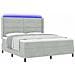 Letto a molle con materasso Grigio chiaro 180 x 200 cm Velluto - Foto miniatura 1