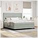 Letto a molle con materasso Grigio chiaro 180 x 200 cm Velluto - Foto miniatura 2