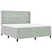 Letto a molle con materasso Grigio chiaro 180 x 200 cm Velluto - Foto miniatura 3
