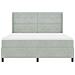 Letto a molle con materasso Grigio chiaro 180 x 200 cm Velluto - Foto miniatura 8