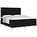 Letto a molle con materasso Nero 180 x 200 cm Tessuto - Foto miniatura 1