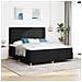 Letto a molle con materasso Nero 180 x 200 cm Tessuto - Foto miniatura 2