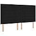 Letto a molle con materasso Nero 180 x 200 cm Tessuto - Foto miniatura 4