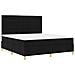 Letto a molle con materasso Nero 180 x 200 cm Tessuto - Foto miniatura 5