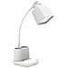 Lampada Da Scrivania Con Portapenne Bianca, Doppia Ricarica Usb, 48 2835 Led, Touch Dimmerabile Con Memoria Temperatura Colore - Foto miniatura 1