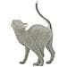 Scultura Gatto Sparky In Resina Argento Effetto Cristalli - Foto miniatura 1