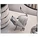 Scultura Gatto Sparky In Resina Argento Effetto Cristalli - Foto miniatura 5