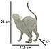 Scultura Gatto Sparky In Resina Argento Effetto Cristalli - Foto miniatura 6
