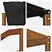 Set di divani da esterno con cuscino 6 pcs Naturale e Nero - Foto miniatura 9