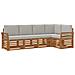 Set divani con cuscino 5 pcs Grigio Naturale e Chiaro - Foto miniatura 1