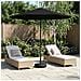 Ombrello da giardino 230 x 230 cm Poliestere Rettangolare Nero - Foto miniatura 2