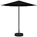 Ombrello da giardino 230 x 230 cm Poliestere Rettangolare Nero - Foto miniatura 1