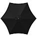 Ombrello da giardino 230 x 230 cm Poliestere Rettangolare Nero - Foto miniatura 8