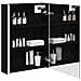 Mobiletto per specchio da bagno Rovere Nero 53,5 x 15,5 x 70 cm - Foto miniatura 3