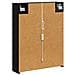 Mobiletto per specchio da bagno Rovere Nero 53,5 x 15,5 x 70 cm - Foto miniatura 9