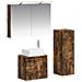 Set di mobili per il bagno 4 pcs Rovere Fumo - Foto miniatura 1