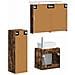 Set di mobili per il bagno 4 pcs Rovere Fumo - Foto miniatura 3