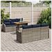 Set Divano da Giardino 7 pz Grigio e Blu Navy polyrattan - Foto miniatura 9