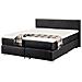 Letto Boxspring In Pelle Nera 160 X 200 Cm President - Foto miniatura 1