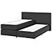 Letto Boxspring In Pelle Nera 160 X 200 Cm President - Foto miniatura 25