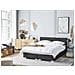 Letto Boxspring In Pelle Nera 160 X 200 Cm President - Foto miniatura 27