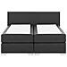 Letto Boxspring In Pelle Nera 160 X 200 Cm President - Foto miniatura 30