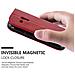Custodia Compatibile Con Samsung Galaxy S3 Mini In Rosso Mela - Coperchio Protettiva Con Chiusura Magnetica, Funzione Stand E Tasca Per Le Carte - Foto miniatura 2